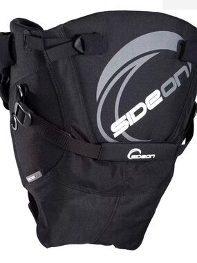 Side On Kitesurf Windsurf Race Seat Harness With Spreader Bar Black Gray